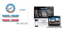 Logo und Geschäftsausstattung für Krieger und Leipnitz mit Varianten für Automobile und Klassiker. Abgebildet sind ein Siegel, Briefpapier sowie die Website auf Smartphone, Desktop und Laptop. Beispiel für flexibles Corporate Design und responsive Webdesign.