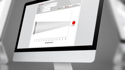 Monitor mit geöffneter Website, die ein Diagramm oder eine grafische Auswertung zeigt.