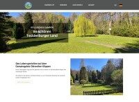Auf dem Bild sieht man die neue Startseite des Campingplatz Dörenther Klippen in Ibbenbüren.