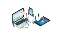 Illustration zur Suchmaschinenoptimierung mit strukturierten Daten und Schema Markup zur Verbesserung der Suchergebnisse