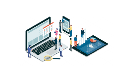 Illustration zur Suchmaschinenoptimierung mit strukturierten Daten und Schema Markup zur Verbesserung der Suchergebnisse