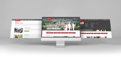 Barrierefreie Webseite für die Gemeinde Mettingen – moderne Darstellung auf verschiedenen Endgeräten Darstellung der neuen barrierefreien Webseite der Gemeinde Mettingen auf Desktop- und Tabletbildschirm