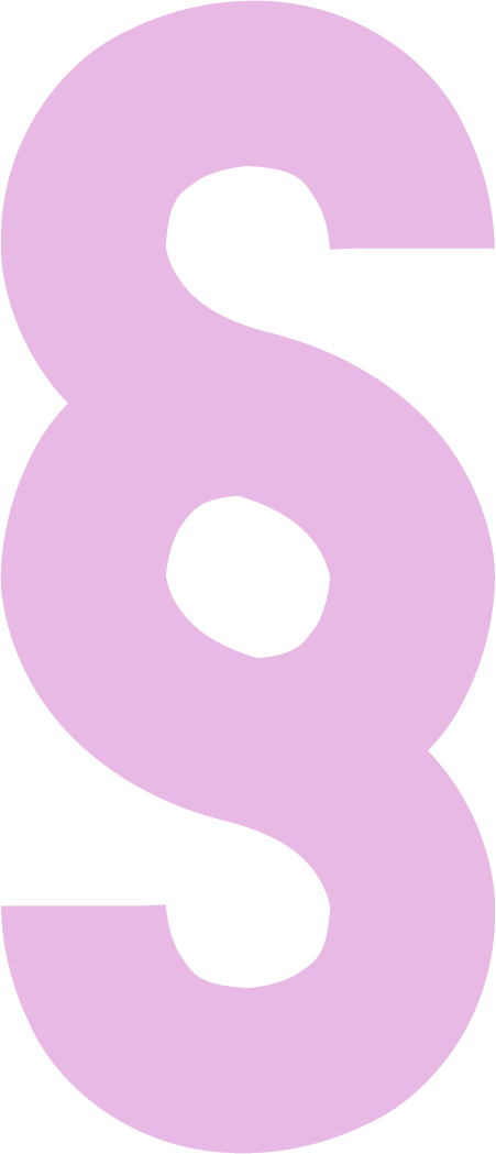 Paragrafenzeichen als Symbol für rechtliche Vorgaben zur Barrierefreiheit. Rosa Paragrafenzeichen auf hellem Hintergrund als Hinweis auf gesetzliche Anforderungen für barrierefreie Websites.