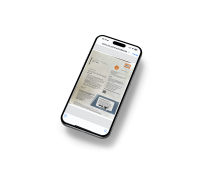 Smartphone zeigt gescanntes Dokument mit DKV-Logo, Nutzung zur digitalen Dokumentenablage und Archivierung.