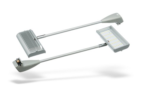 Moderne LED-Leuchte mit rechteckigem Leuchtfeld und elektronikmodul