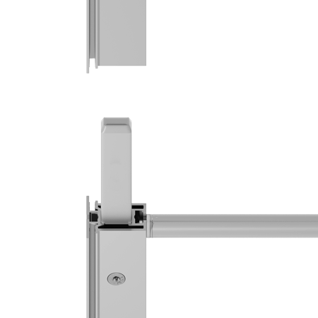 Steckverbindung für Displayrahmen – stabiles System für Messeaufbauten Detailaufnahme einer Aluminium-Steckverbindung für Displayrahmen bei Messe- und Ausstellungssystemen