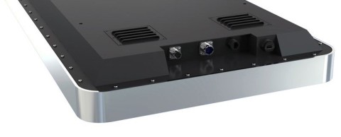 Kastengehäuse mit mehreren Lüftungsschlitzen und Anschlussports auf einer Seite