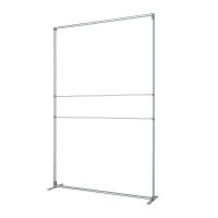 Silberner Alurahmen mit 2 Mittelstangen