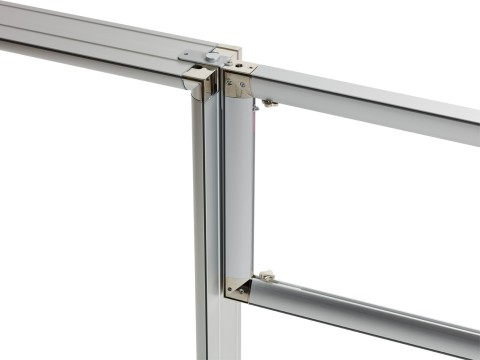 Aluminiumprofil mit stabiler Verbindungsecke für modulare Display- oder Messesysteme