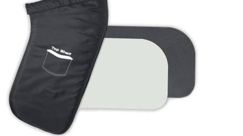 Expolinc Top Shelf Ablageplatte mit schwarzer Schutztasche für Pop Up Displays