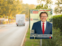 Wahlplakat mit Kandidatenmotiv – langlebiger Plakatdruck für Wahlkampagnen SPD