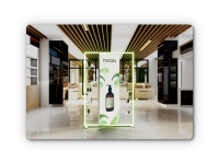 LINEUP-ROTATE Leuchtrahmen zur Produktpräsentation im Retail mit beleuchtetem Display