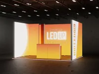 BIG LEDUP Set Lennon 5x4 mit modularem LED Messestand und beleuchteten Displaywänden
