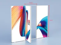 LEDUP Door System mit integriertem Türmodul für Messestand mit 100 x 245 cm