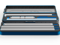 Rollbarer ABS Hartschalenkoffer mit maßgeschneiderter Schaumstoffeinlage