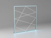 LINEUP Bungeeseil als dekoratives Farbelement für kreative Messestand Gestaltung