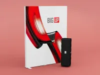 BigUp Messestand mit Textilspannrahmen und Transportkoffer für mobilen Einsatz