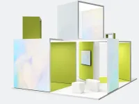 Octalumina 80 Leuchtwand mit beidseitiger Textilgrafik und intensiver LED Ausleuchtung