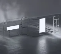 Cornect System 50 modularer Messestand mit leichter Rahmenkonstruktion und integrierten Leuchtflächen