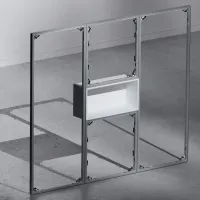 Einbauregale für Cornect Messestand zur Integration in das Rahmensystem
