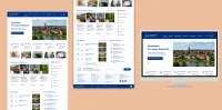 Gemeinde Website auf iMac sowie Seitenansichten der Unterseiten in voller Darstellung