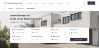 Website Mockup einer Immobiliensuche für Häuser und Wohnungen eines Immobilienmaklers