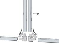 Rahmenverbinder für Aluminium Profilsysteme mit integrierter Führung zur präzisen Montage