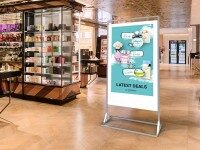 IndiceDS Doppelseitiges freistehendes digitales Display