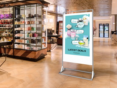 IndiceDS Doppelseitiges freistehendes digitales Display